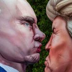 Gay Pride parade float shows inflatable Trump and Putin sharing a snog as the ‘Kissing Couple’